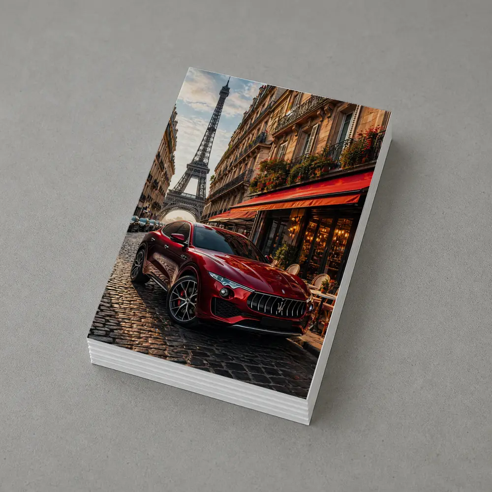 Maserati Levante Red SUV Paris Streets – Postcards