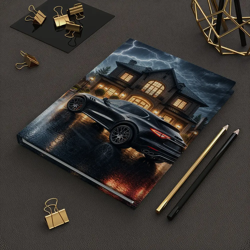 Maserati Levante Black Stormy Night Mansion – Notebooks