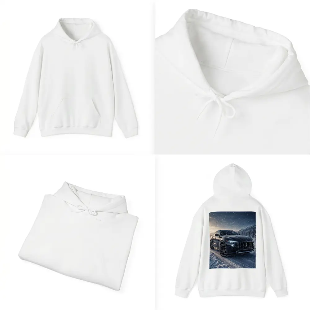 Maserati Levante Black SUV Snowy Night – Hoodies