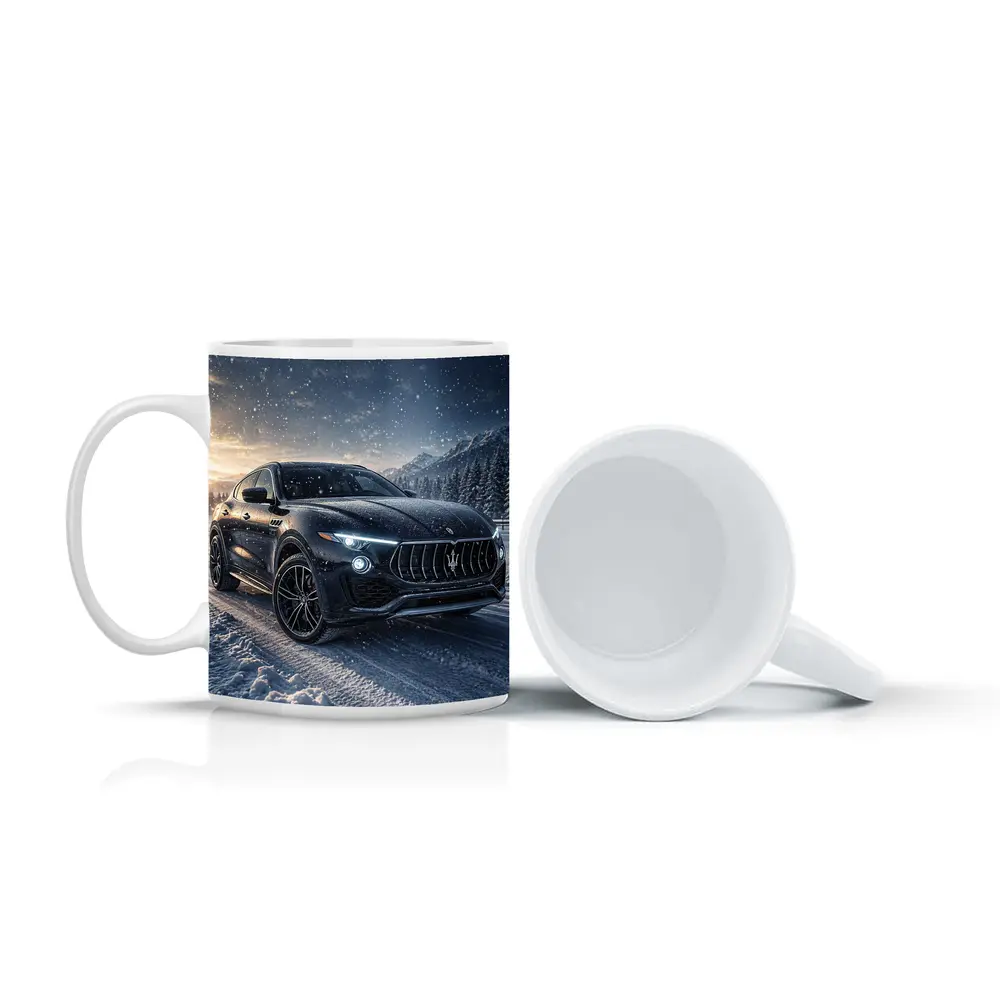 Maserati Levante Black SUV Snowy Night – Mugs
