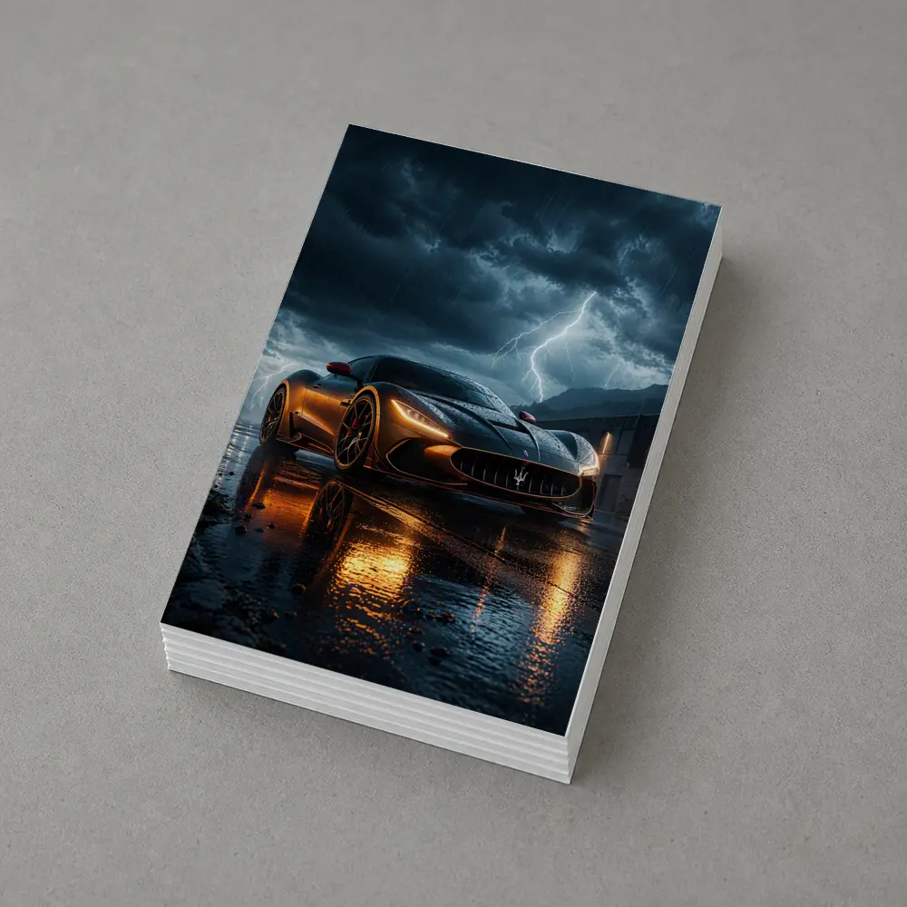 Maserati MC20 Lightning Storm Wet Night – Postcards