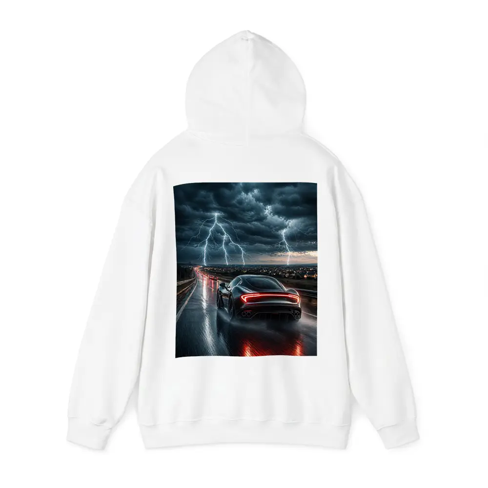 Maserati MC20 Racing Through Stormy Night – Hoodies