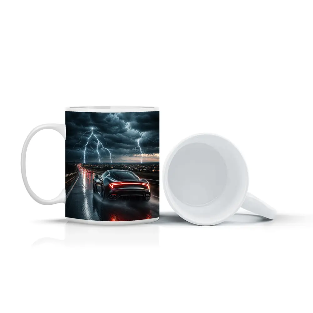 Maserati MC20 Racing Through Stormy Night – Mugs