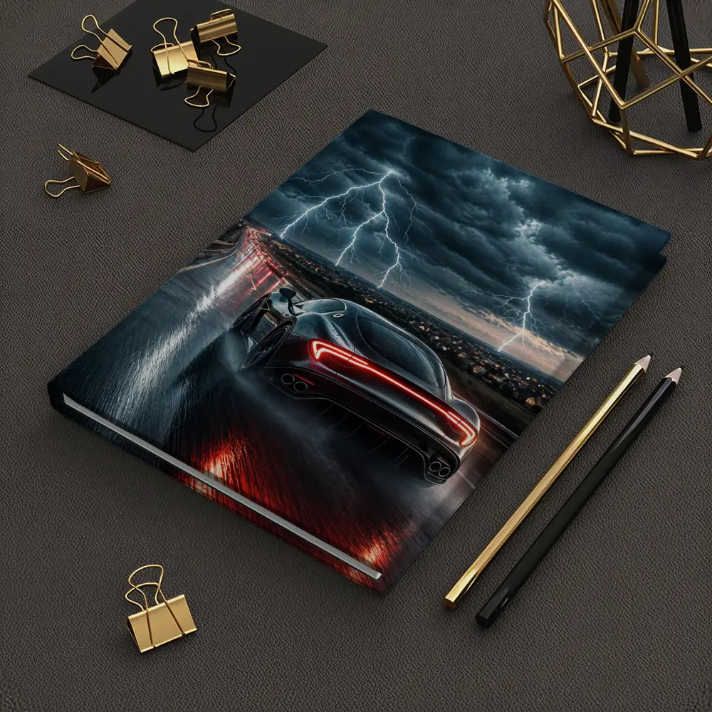 Maserati MC20 Racing Through Stormy Night – Notebooks