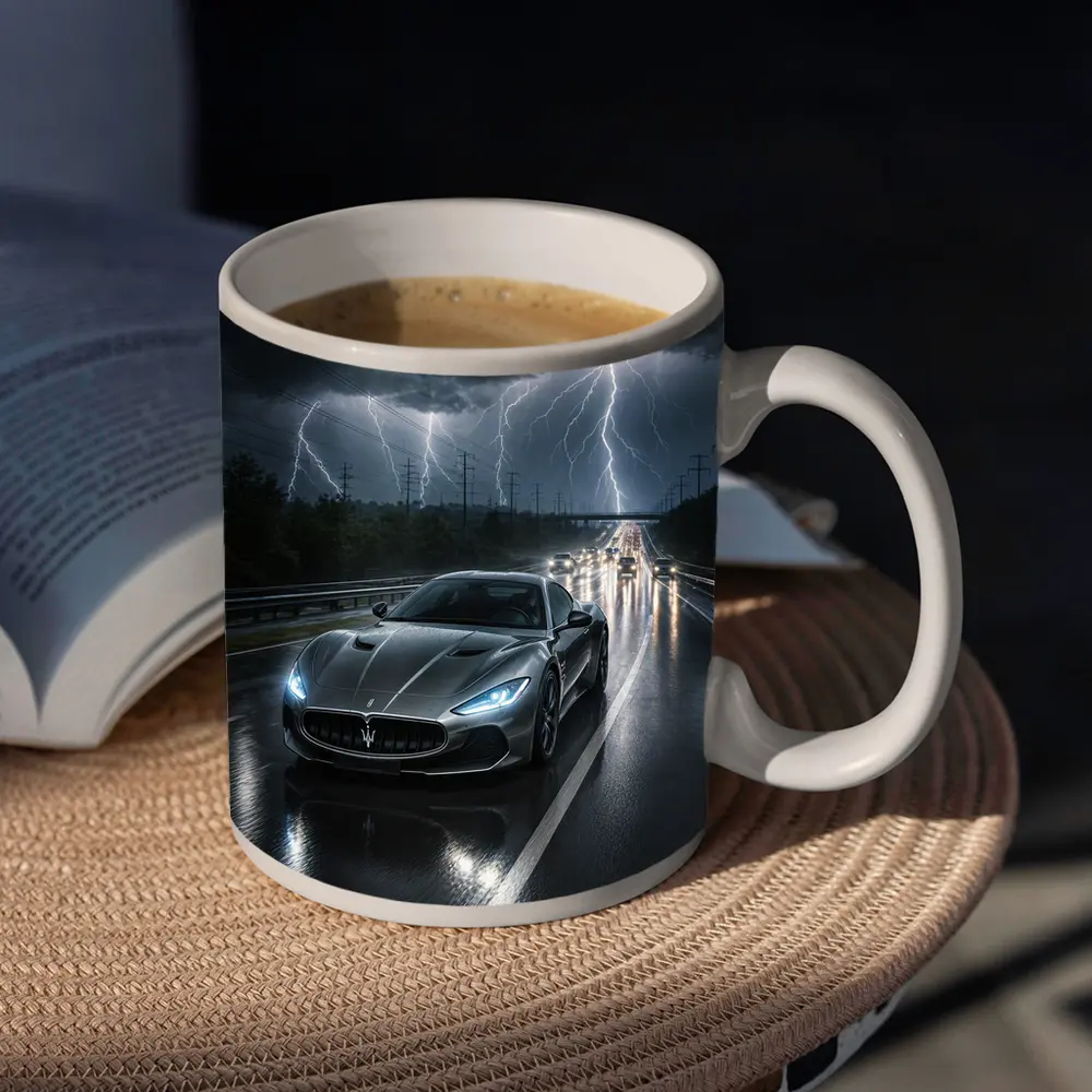 Maserati GranTurismo Racing Through Lightning Storm – Mugs