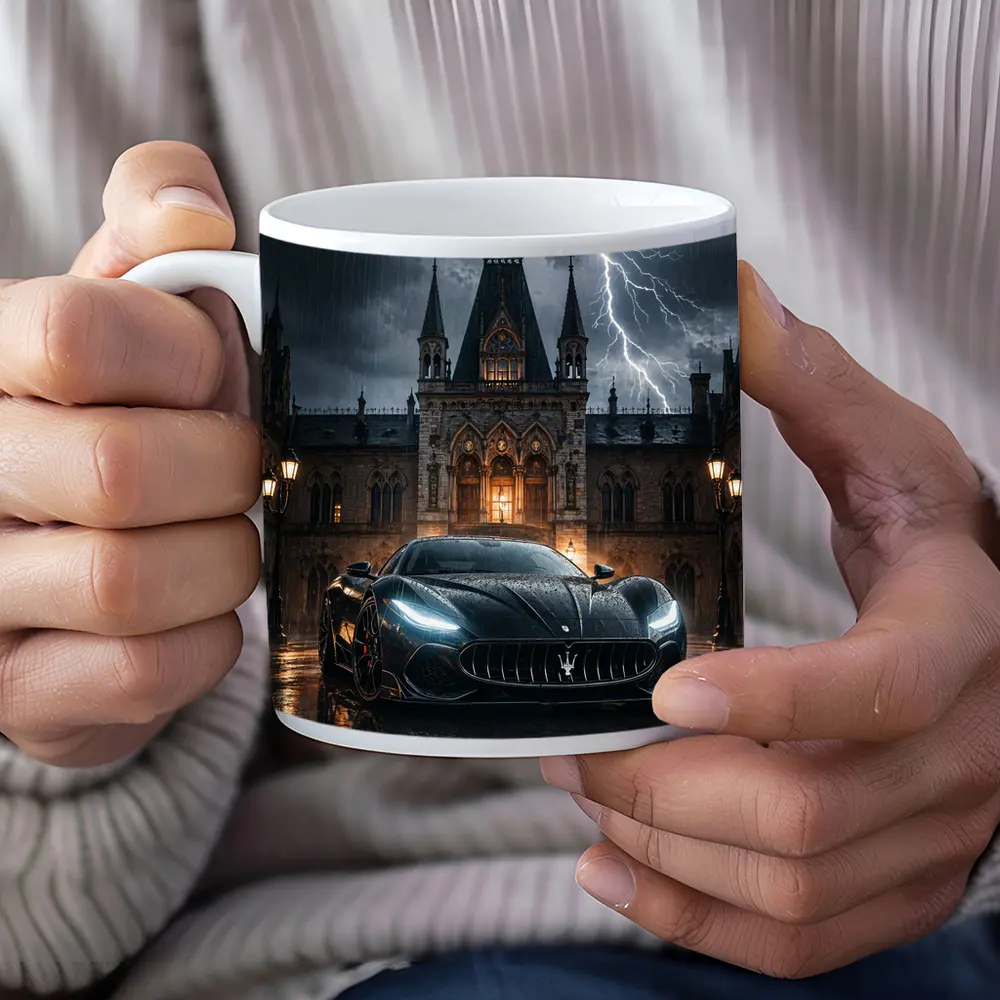 Maserati MC20 Black Storm Gothic Castle Night – Mugs