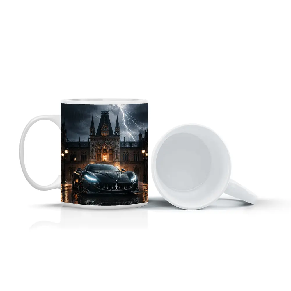 Maserati MC20 Black Storm Gothic Castle Night – Mugs