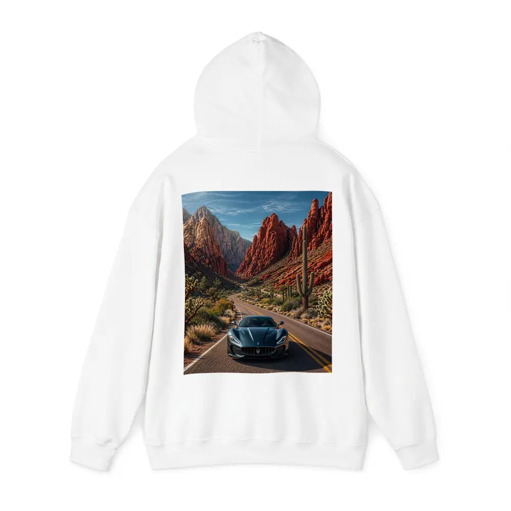 Maserati MC20 Driving Through Red Canyon Road – Hoodies