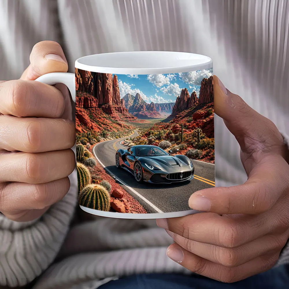 Maserati MC20 Cruising Red Rock Canyon Road – Mugs