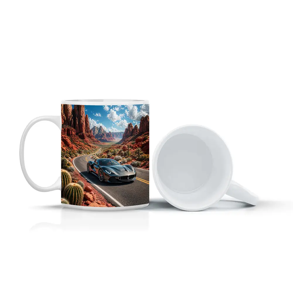 Maserati MC20 Cruising Red Rock Canyon Road – Mugs
