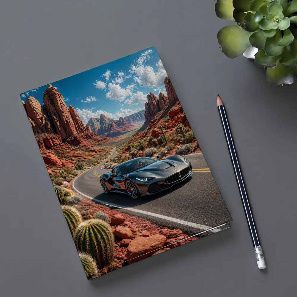 Maserati MC20 Cruising Red Rock Canyon Road – Notebooks