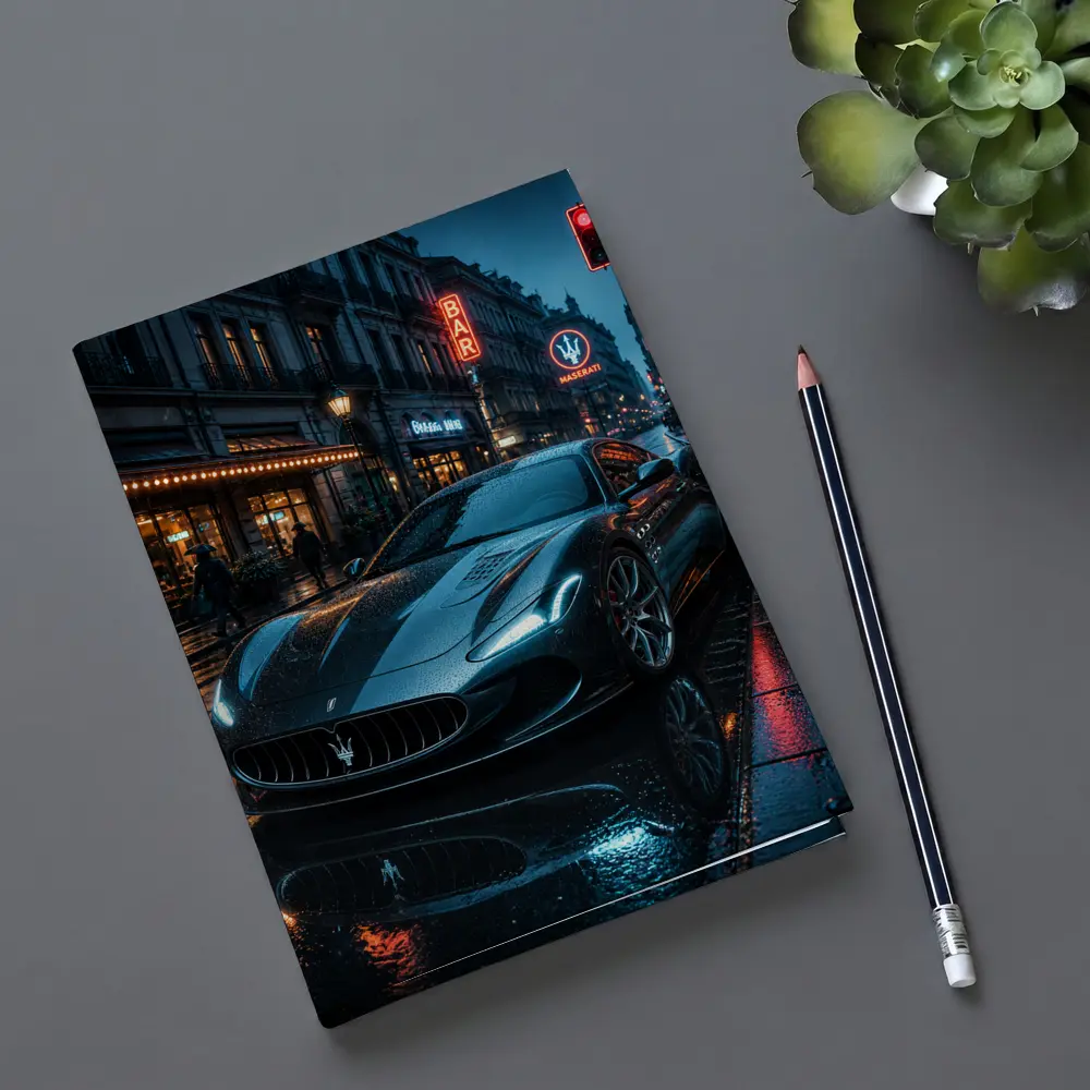 Maserati MC20 Wet City Street Night – Notebooks