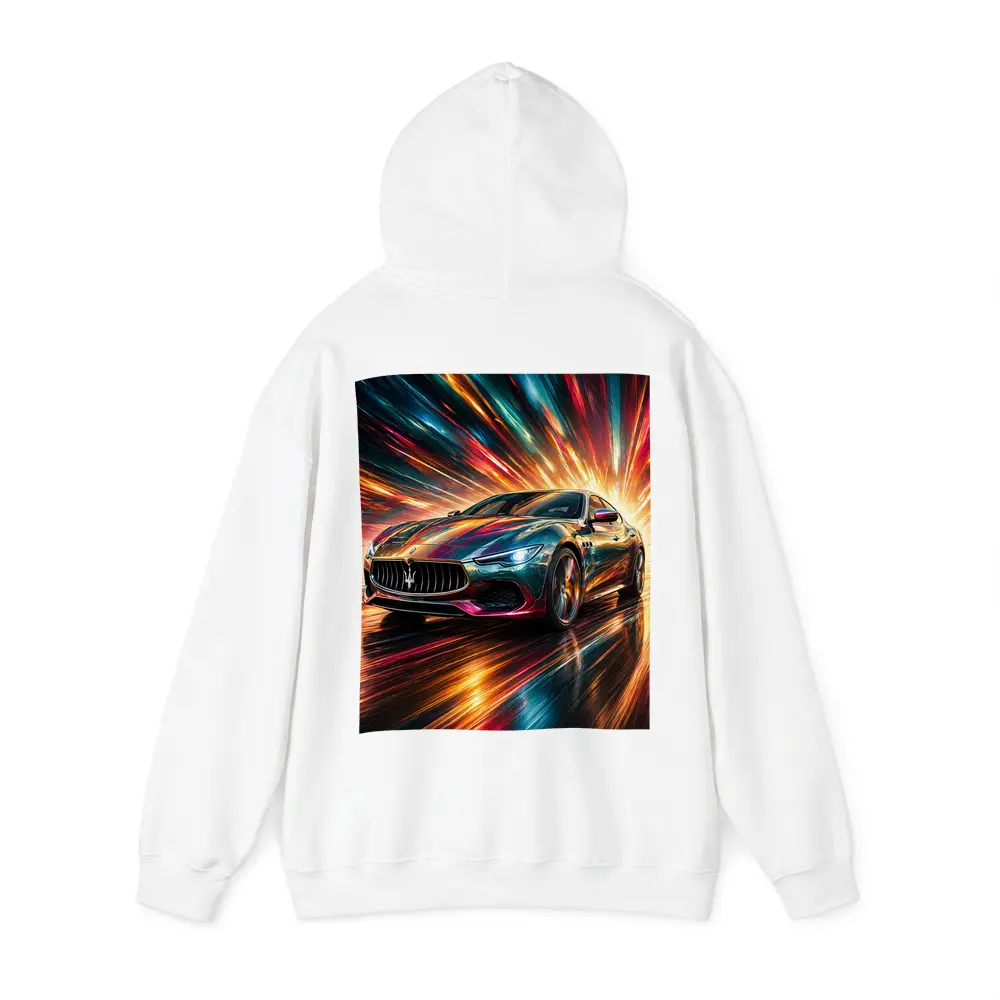 Maserati Quattroporte Colorful Abstract Speed Art – Hoodies