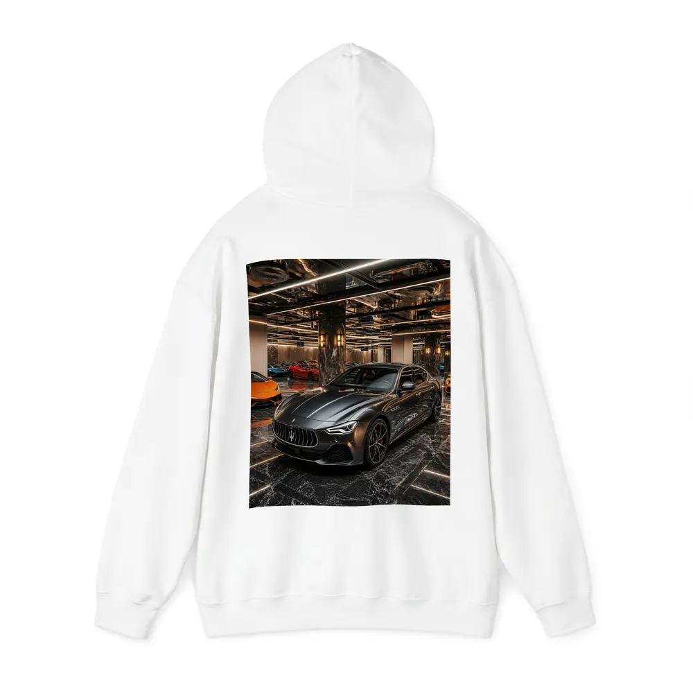 Maserati Ghibli Gray Luxury Car Showroom – Hoodies