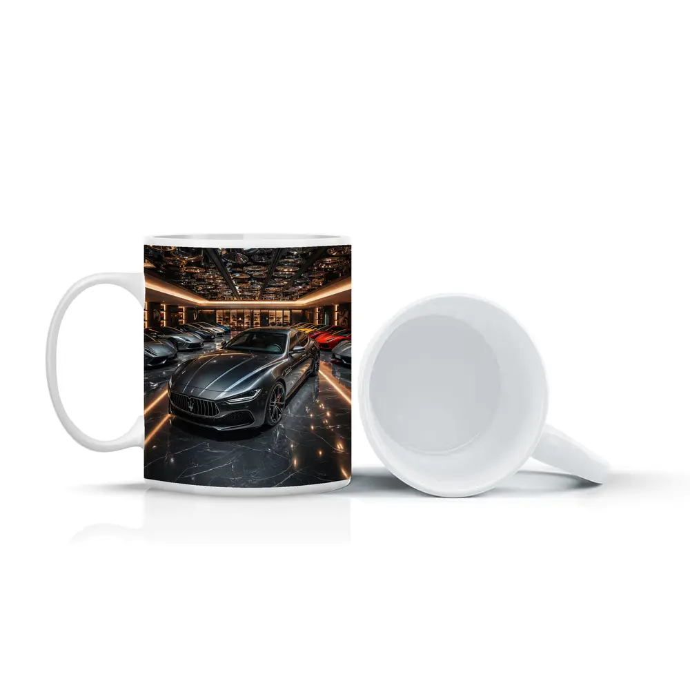 Maserati Quattroporte Luxury Showroom Dark Interior – Mugs