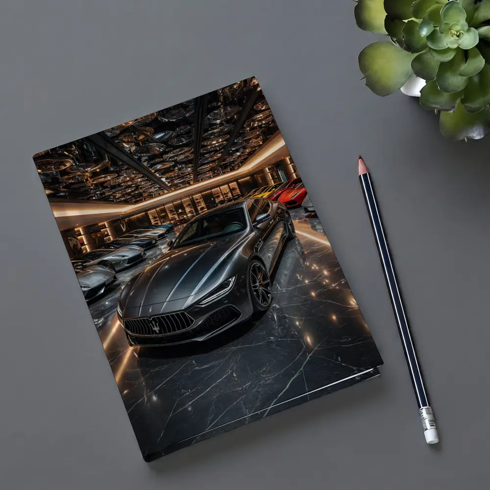 Maserati Quattroporte Luxury Showroom Dark Interior – Notebooks
