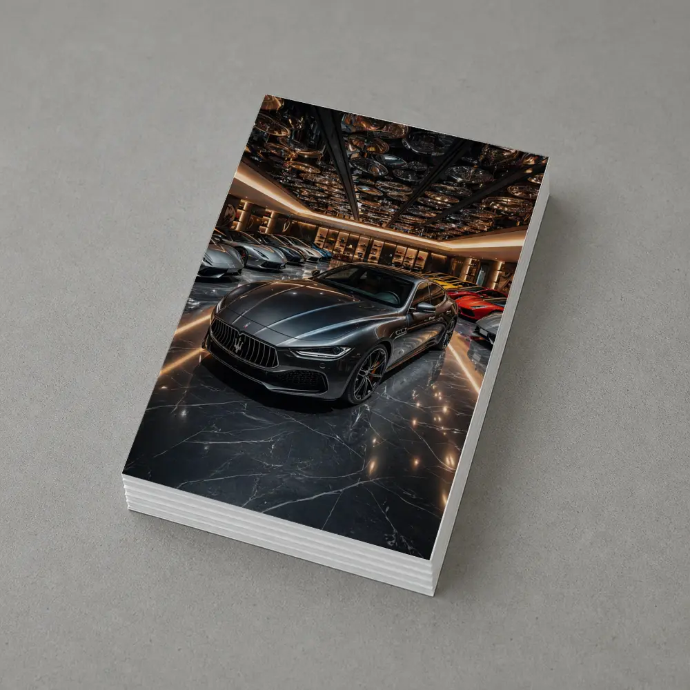 Maserati Quattroporte Luxury Showroom Dark Interior – Postcards