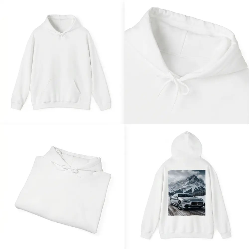 Maserati Quattroporte Silver Mountain Winter Road – Hoodies