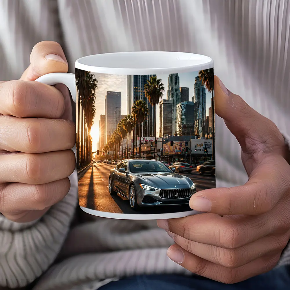 Maserati Quattroporte Cruising Los Angeles Streets – Mugs