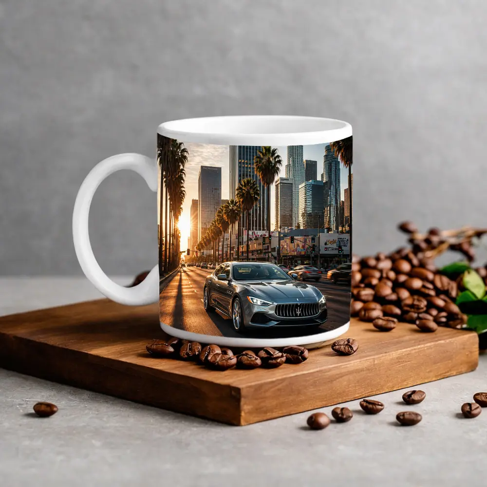 Maserati Quattroporte Cruising Los Angeles Streets – Mugs