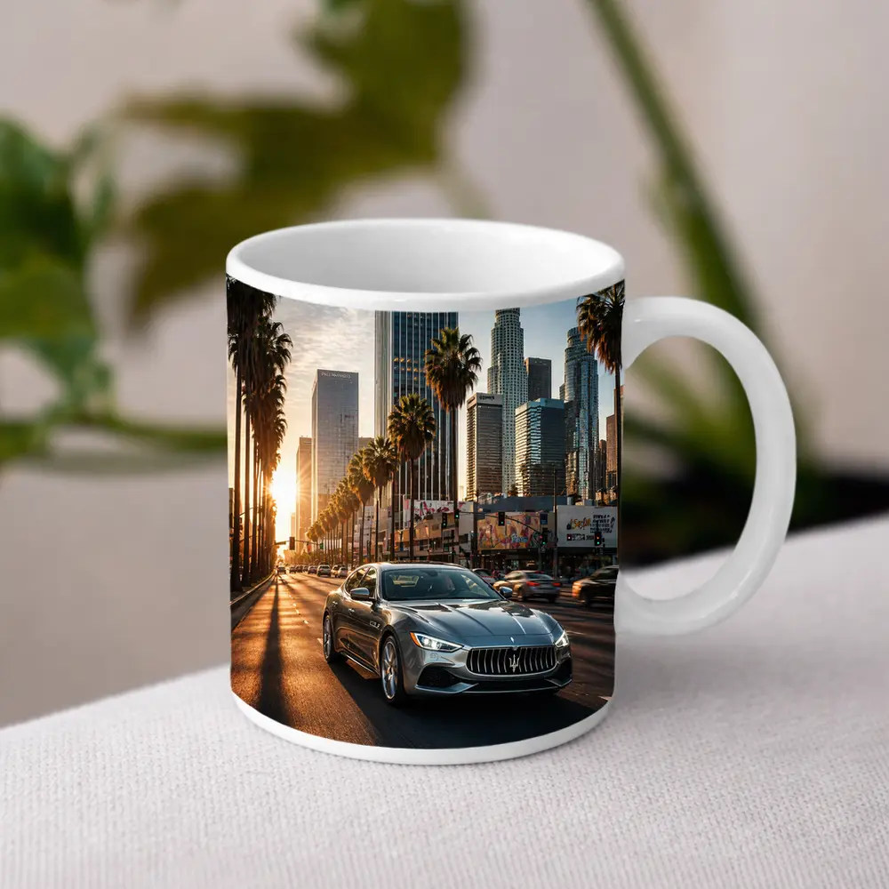 Maserati Quattroporte Cruising Los Angeles Streets – Mugs