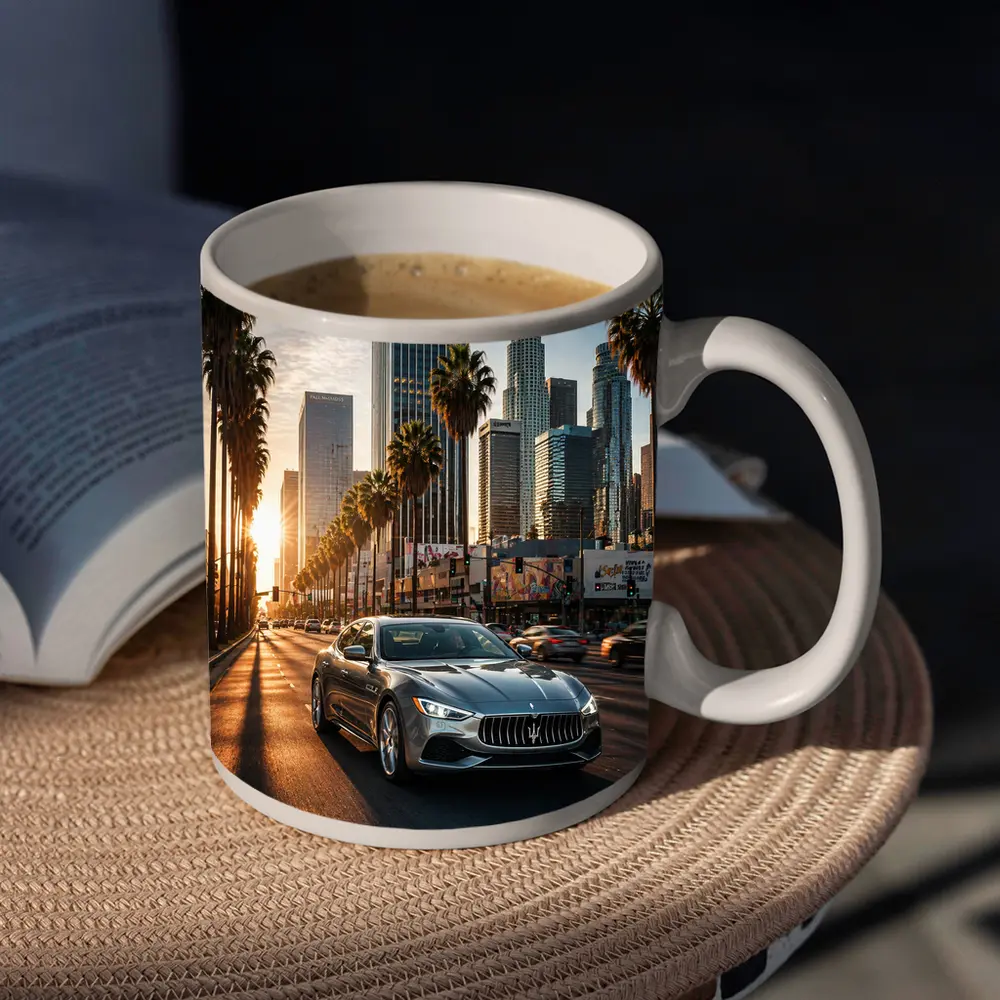 Maserati Quattroporte Cruising Los Angeles Streets – Mugs