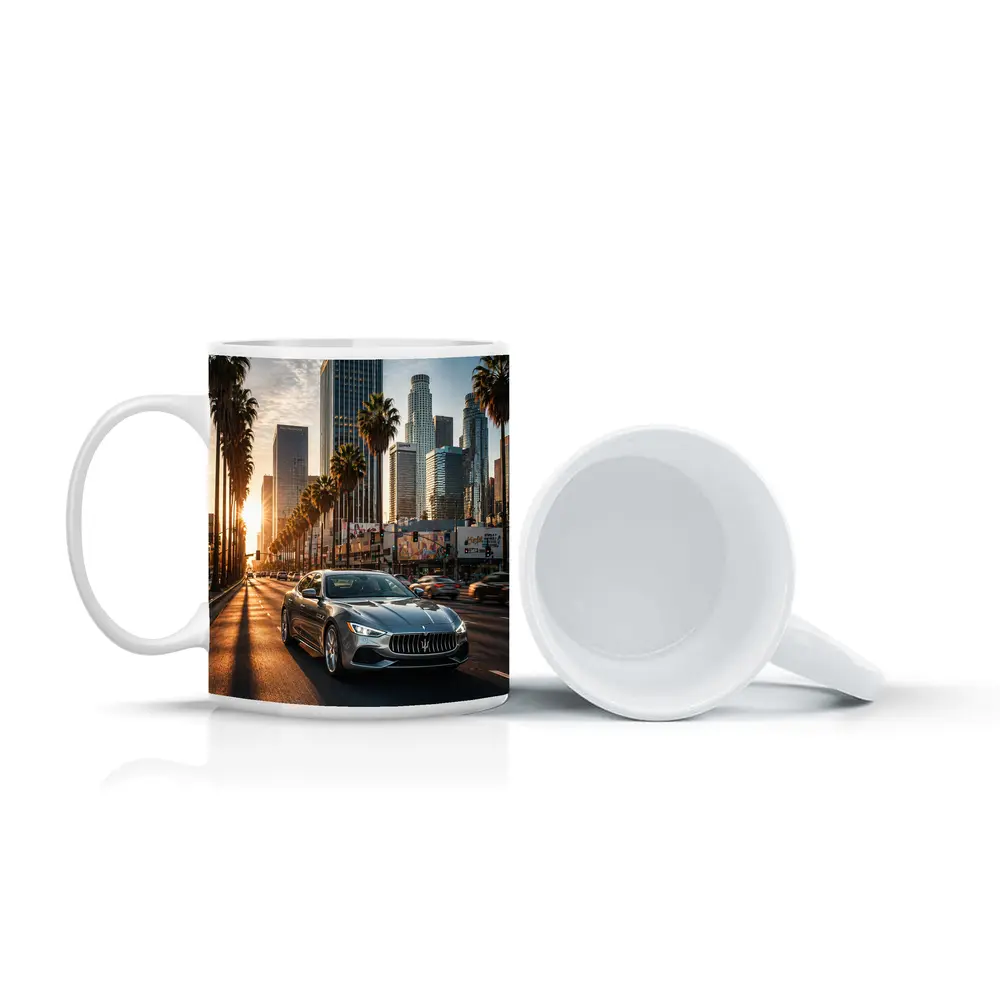 Maserati Quattroporte Cruising Los Angeles Streets – Mugs