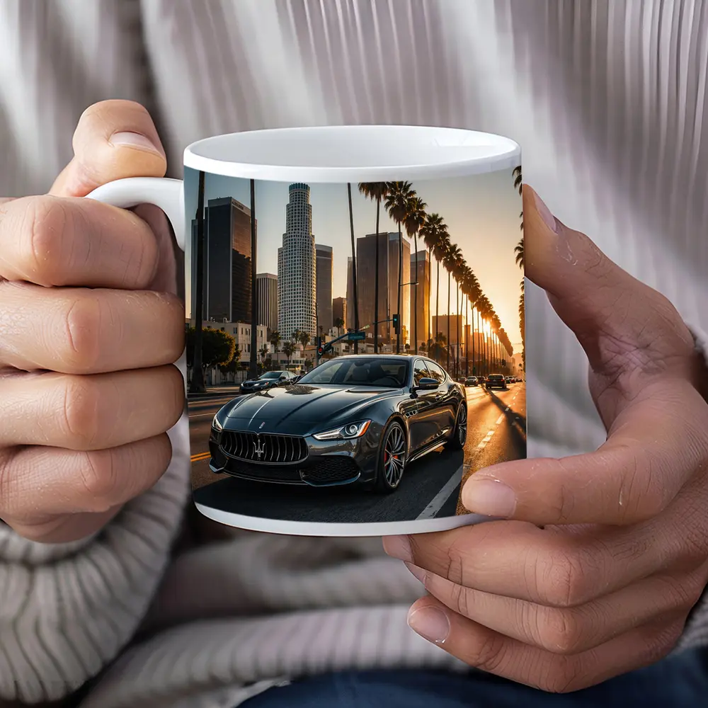 Maserati Quattroporte Cruising Los Angeles Streets – Mugs