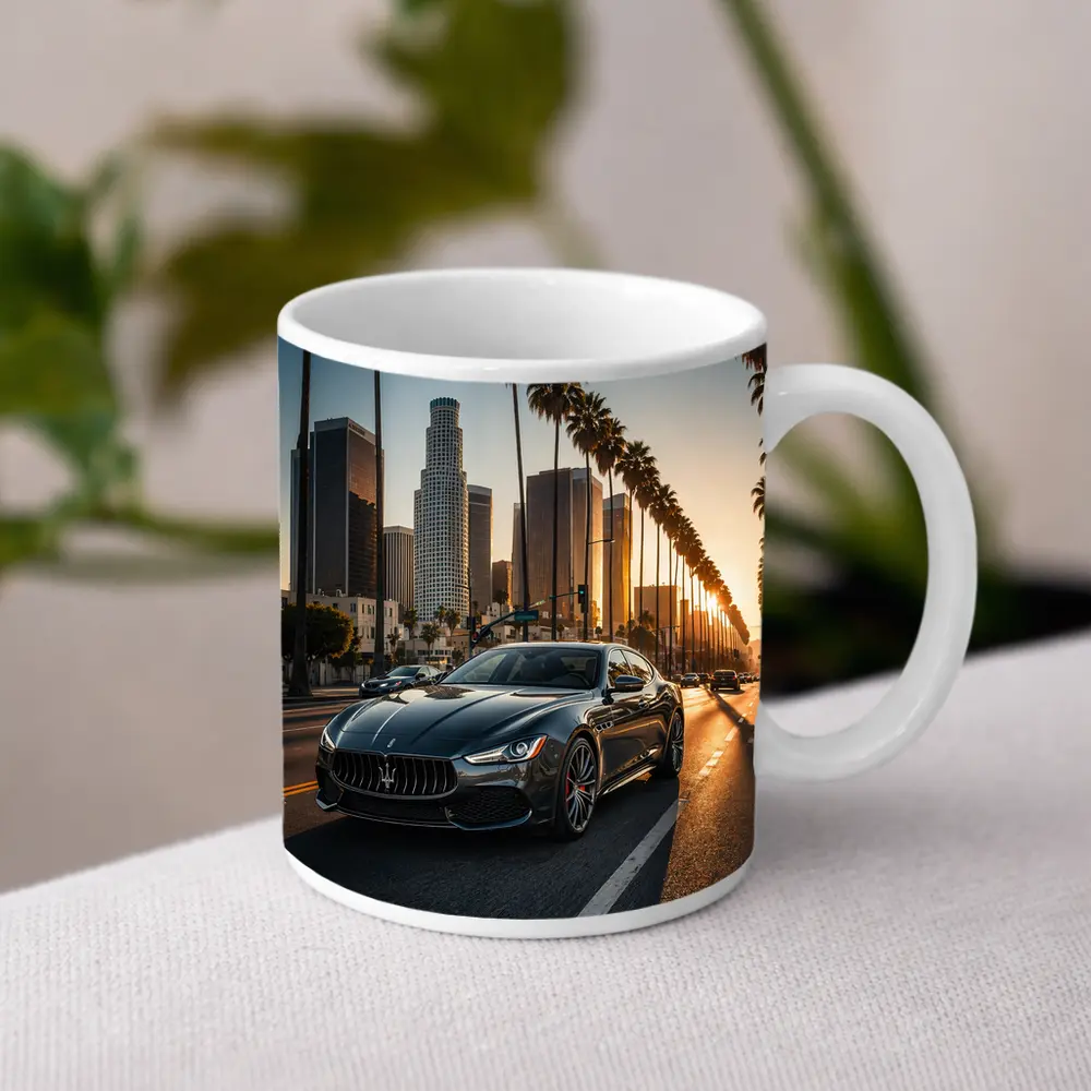 Maserati Quattroporte Cruising Los Angeles Streets – Mugs