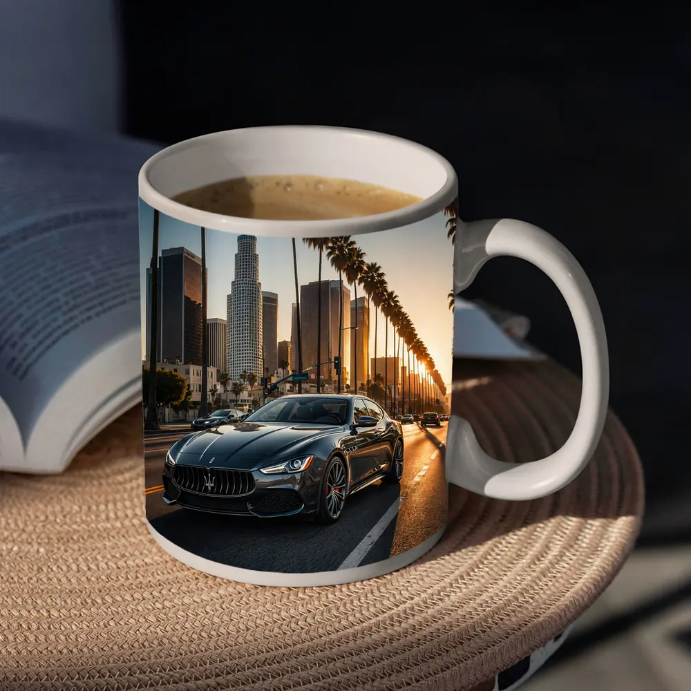 Maserati Quattroporte Cruising Los Angeles Streets – Mugs