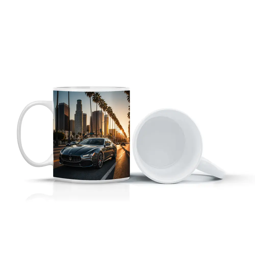 Maserati Quattroporte Cruising Los Angeles Streets – Mugs