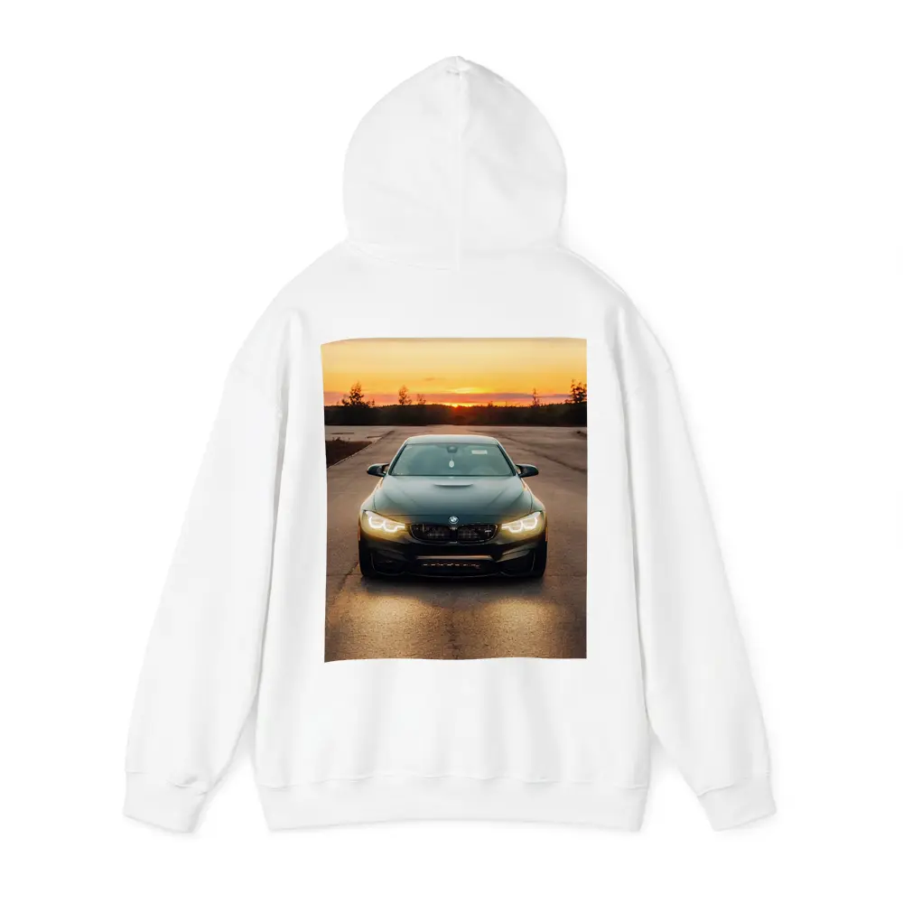 BMW M4 Matte Black Sunset Road Shot – Hoodies