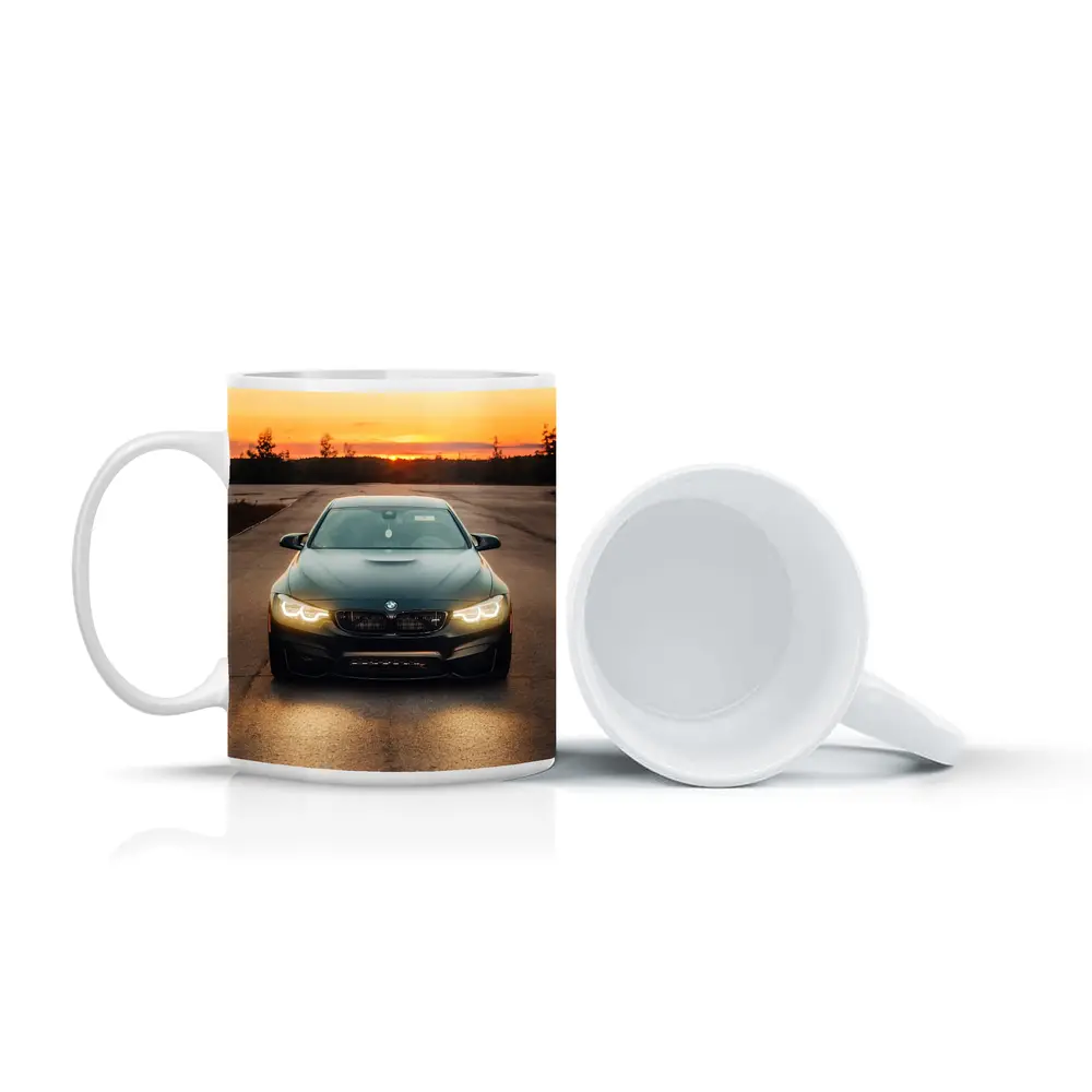 BMW M4 Matte Black Sunset Road Shot – Mugs