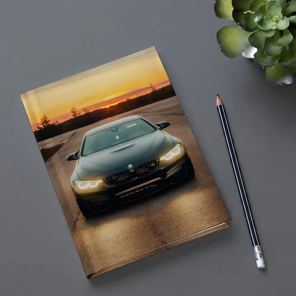 BMW M4 Matte Black Sunset Road Shot – Notebooks