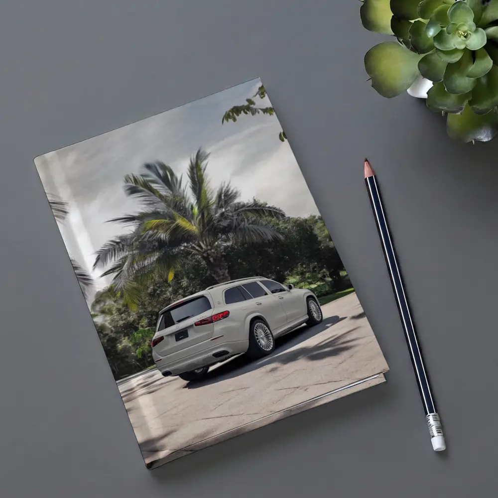 Mercedes Maybach GLS White Palm Trees Background – Notebooks