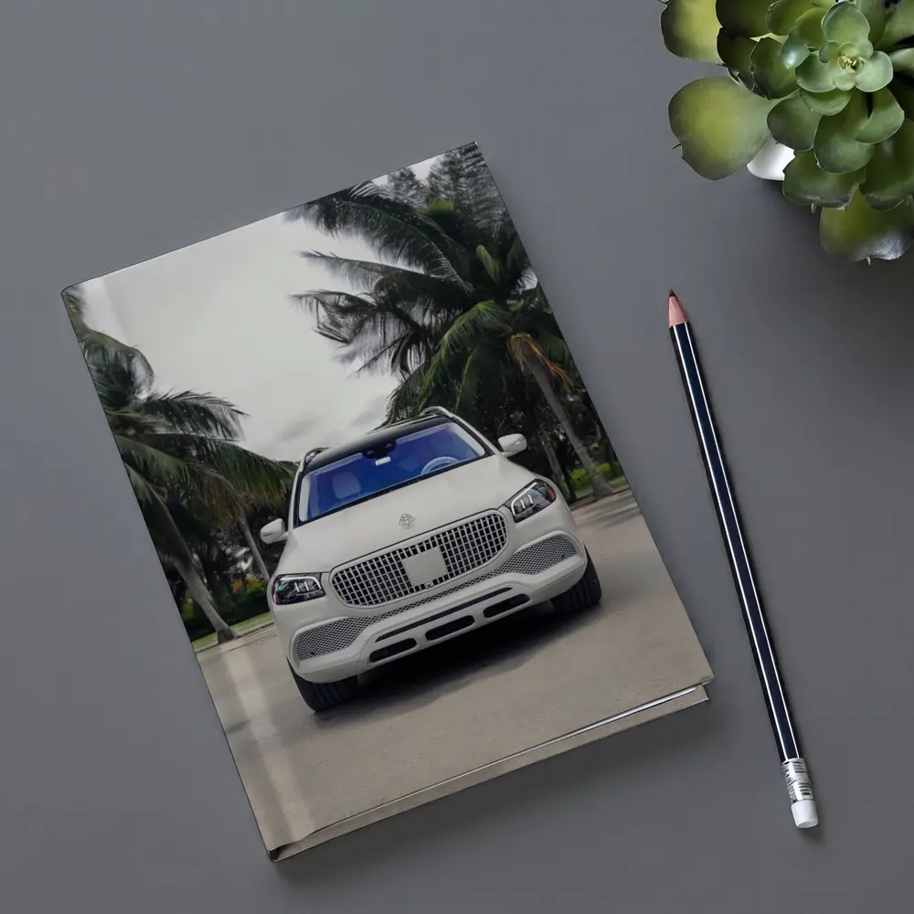 Mercedes Maybach GLS White Palm Trees Background – Notebooks