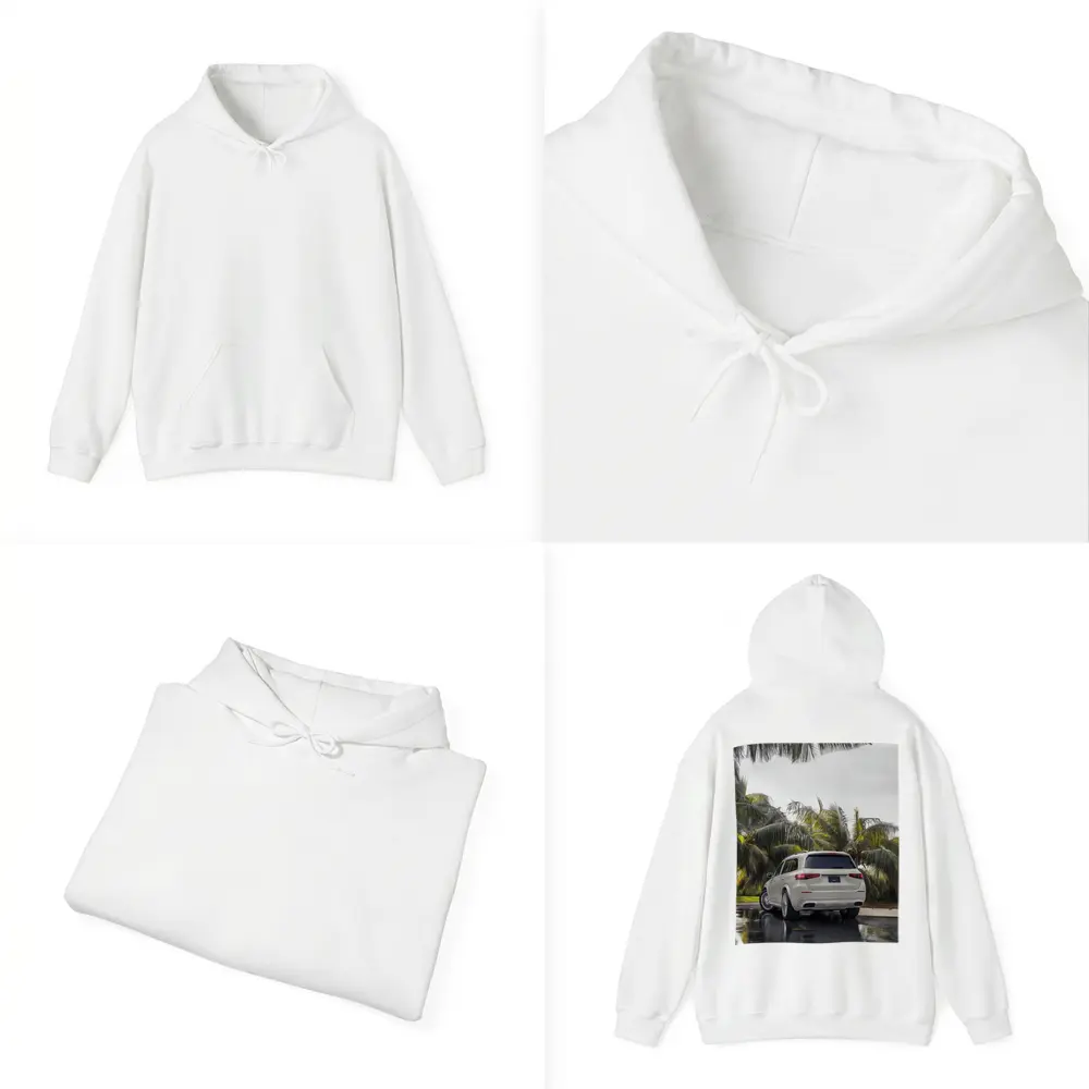 Mercedes Maybach GLS600 White SUV Rainy Palms – Hoodies