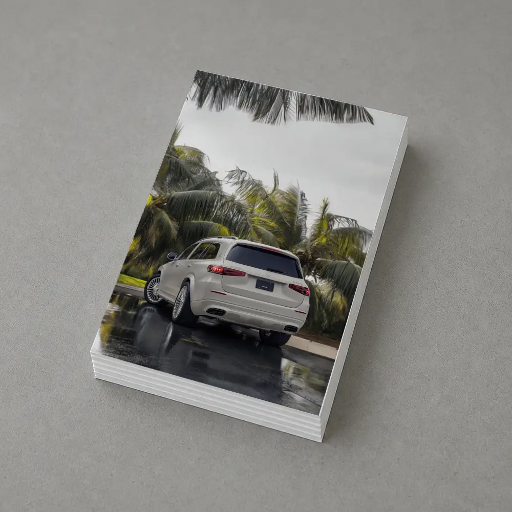 Mercedes Maybach GLS600 White SUV Rainy Palms – Postcards
