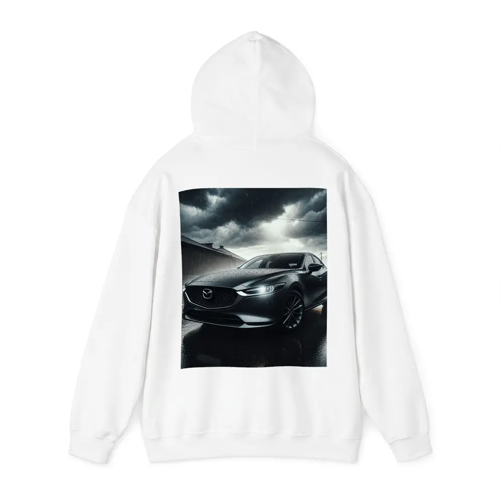 Mazda Six Sedan Rainy Street Dark Sky – Hoodies
