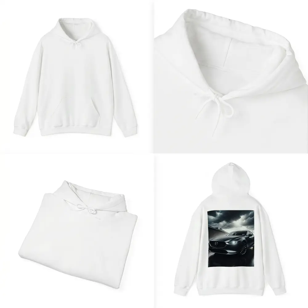 Mazda Six Sedan Rainy Street Dark Sky – Hoodies