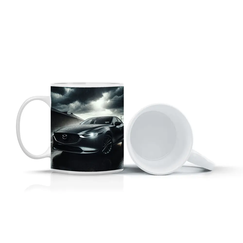 Mazda Six Sedan Rainy Street Dark Sky – Mugs