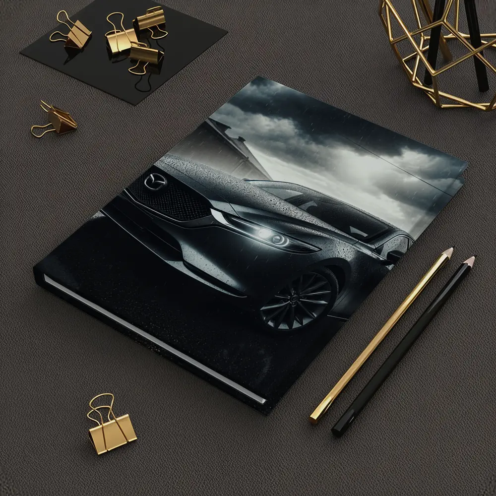 Mazda Six Sedan Rainy Street Dark Sky – Notebooks