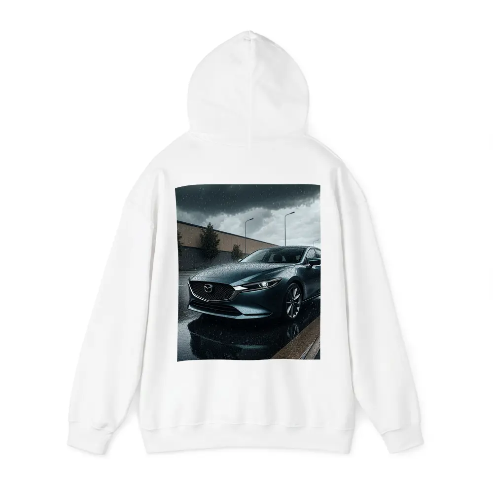 Mazda Six Sedan Rainy Street Dark Sky – Hoodies