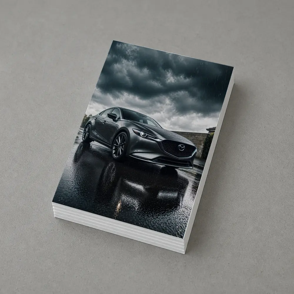 Mazda 6 Sedan Stormy Rainy Dark Sky – Postcards
