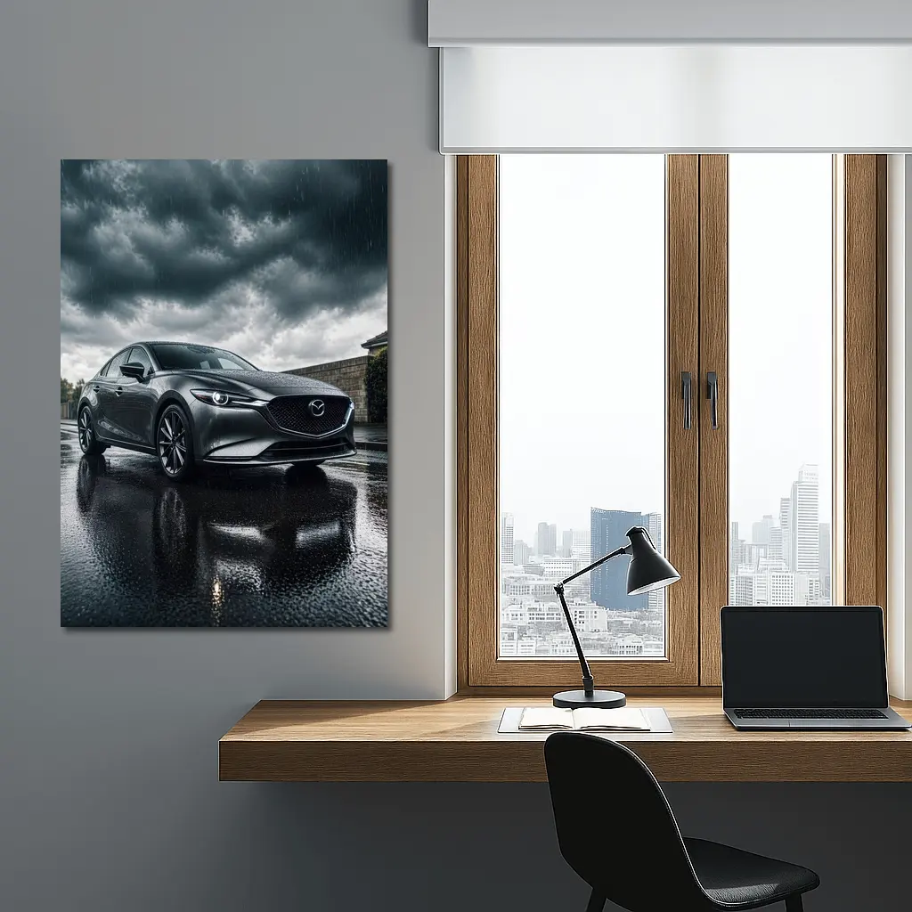 Mazda 6 Sedan Stormy Rainy Dark Sky – Wall Art