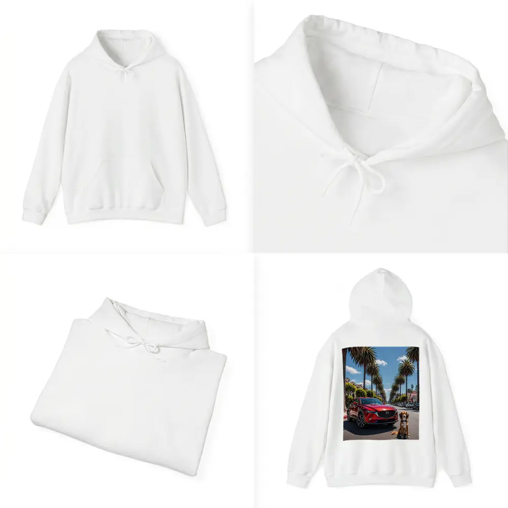 Mazda CX Red SUV Palm Tree Street – Hoodies