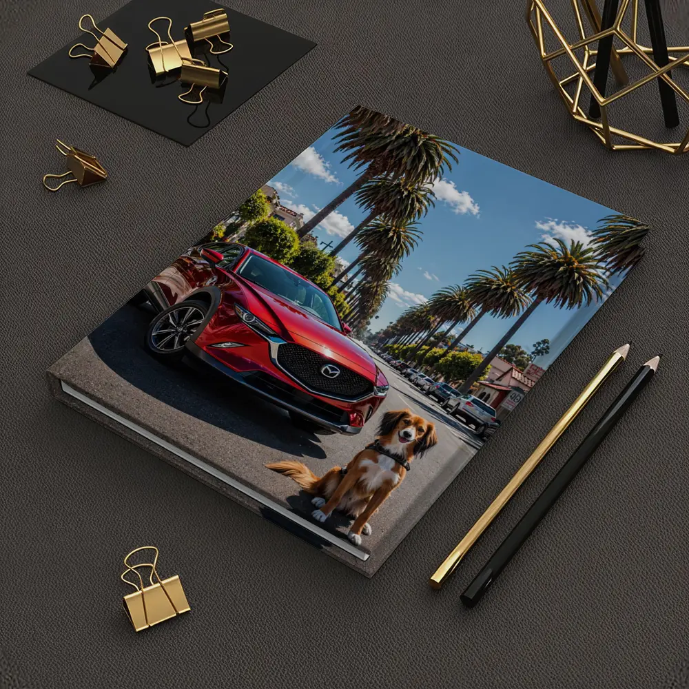 Mazda CX Red SUV Palm Tree Street – Notebooks