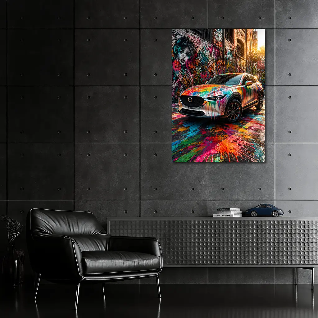 Mazda CX30 Paint Splash Graffiti Alley – Wall Art