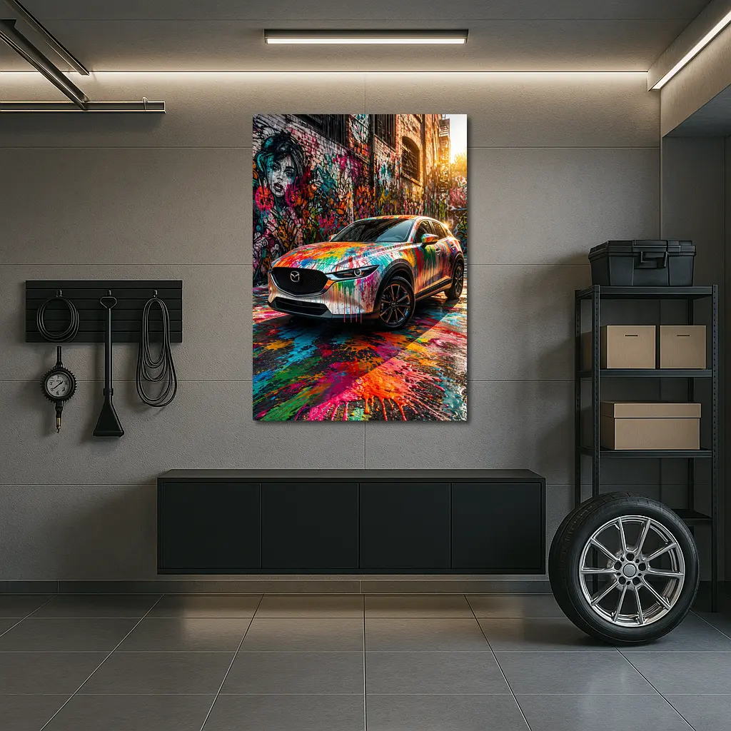 Mazda CX30 Paint Splash Graffiti Alley – Wall Art