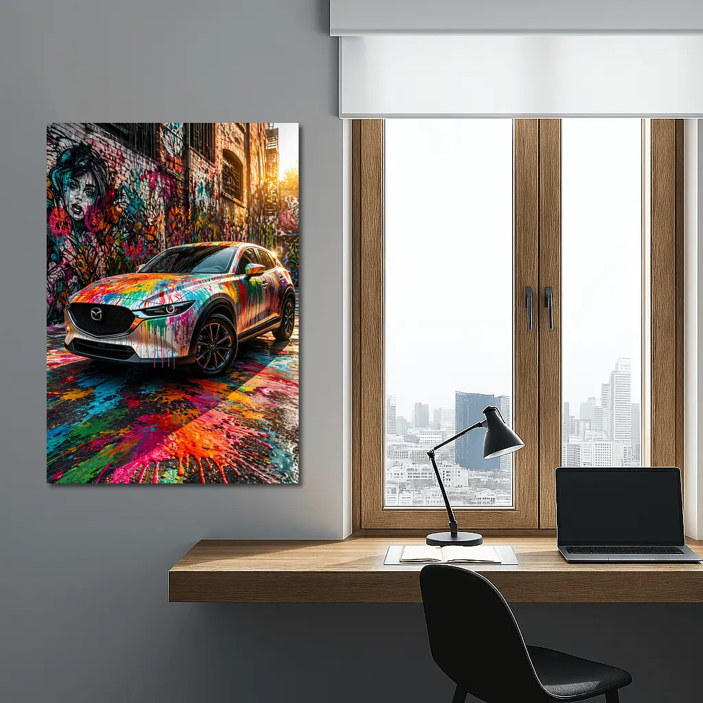 Mazda CX30 Paint Splash Graffiti Alley – Wall Art